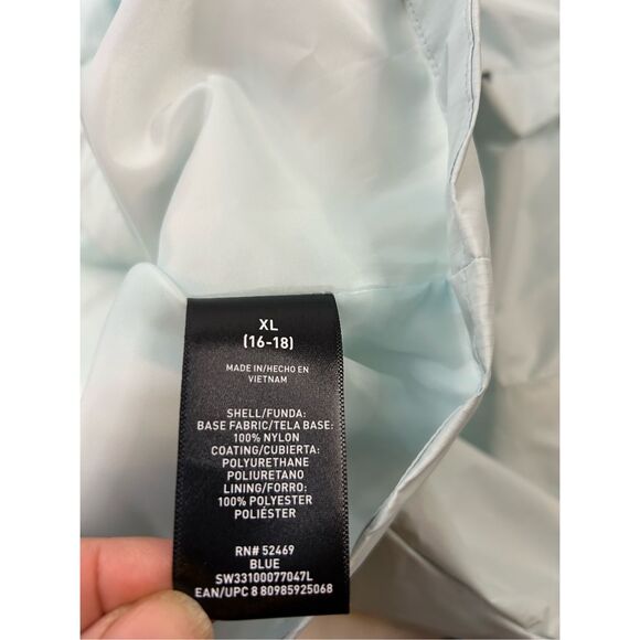 Swiss Tech Peak Rain Hooded Jacket Blue XL zipper 16/18 rn#52469 new - Picture 9 of 9